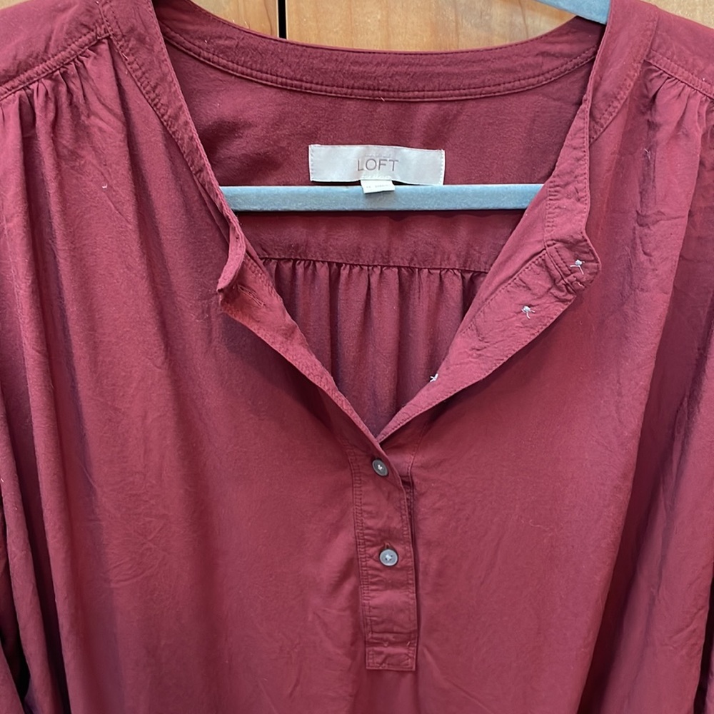 Loft Half Button Blouse - image 3
